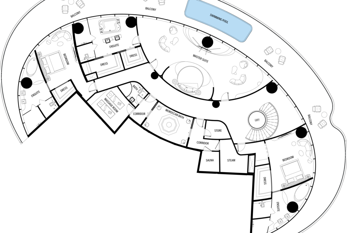 The-Mercedes-Benz-Uhlenhaut-Coupe-Penthouse-Triplex-Penthouse-Level-3